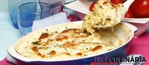 Bacalhau à Brás gratinado