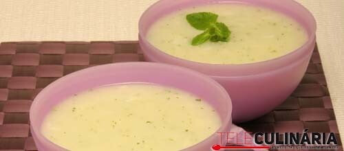 Creme de coentros com arroz