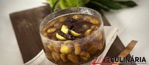 Castanhas em calda