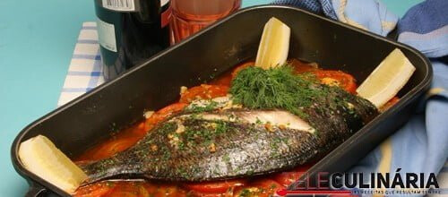 Peixe cheiroso no forno