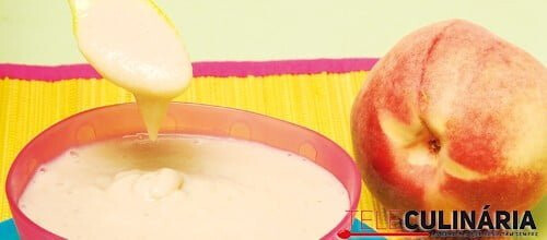 Puré de pêssego com banana