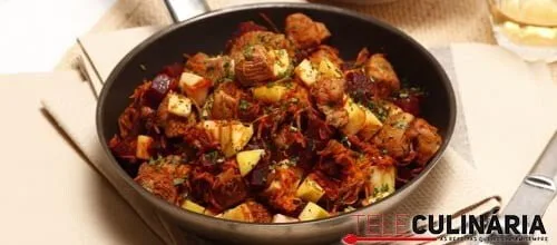 Salada de carne com beterraba