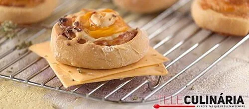 Caracóis de queijo e fiambre
