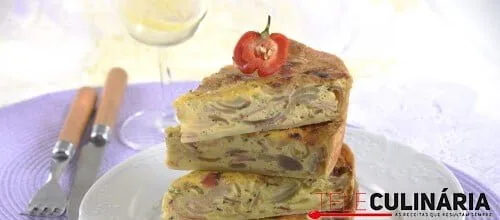 Tarte de cebola e bacon