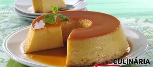 Pudim flan com adoçante