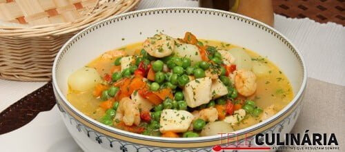 Estufado de pota com camarão