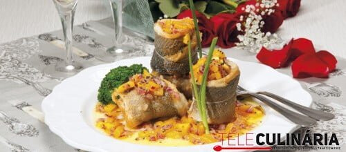 Miminhos de robalo com manga