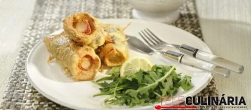 Carapaus enrolados em delícias do mar