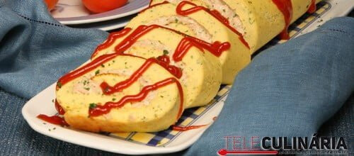 Rolo de batata com atum