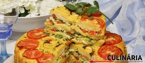 Pão de peixe com pimentos