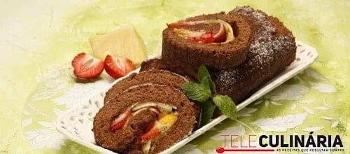 Torta de frutas laminadas