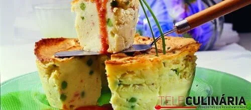 Pudim de batatas com maçã