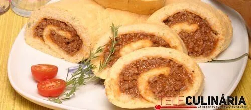 Torta de arroz com carne picada