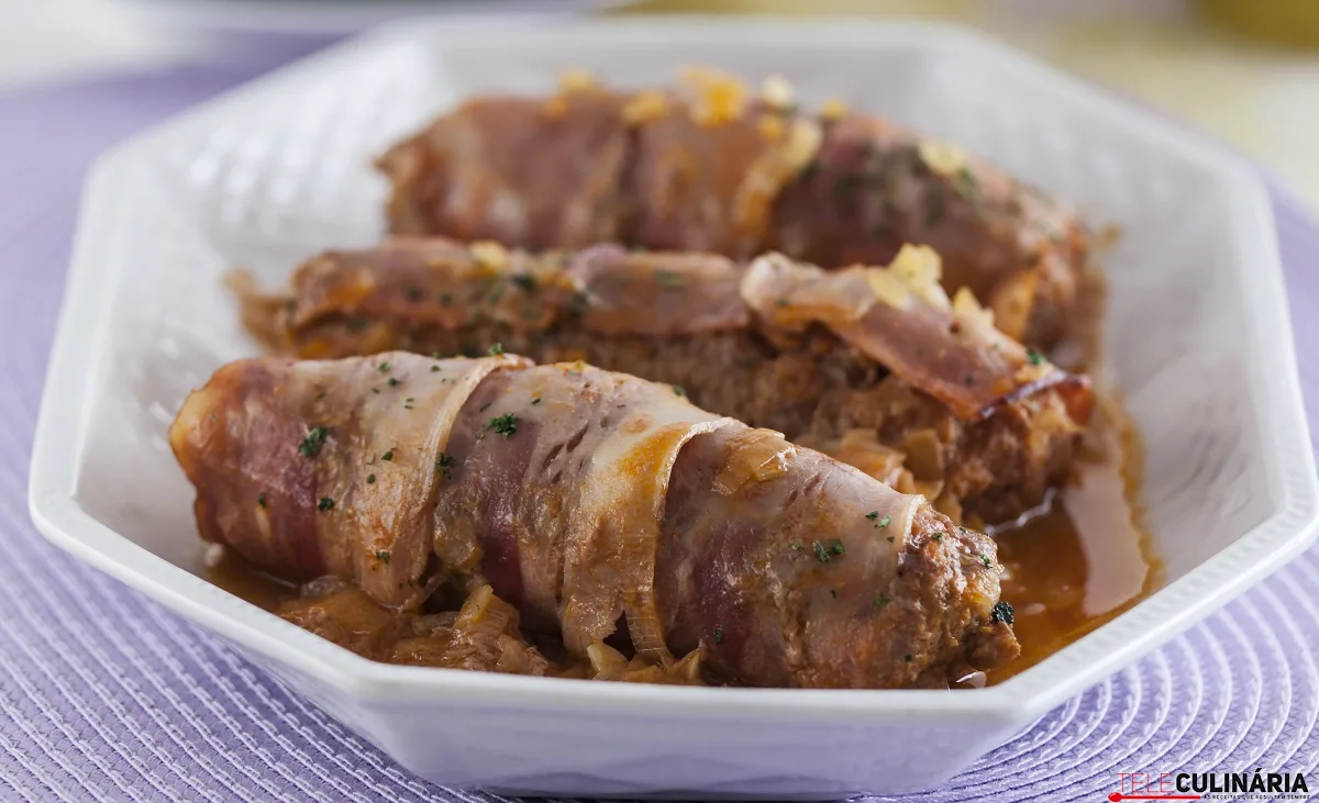 Rolinhos de carne com bacon