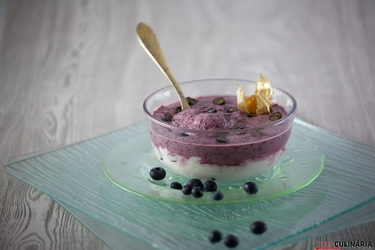 Mousse de mirtilos