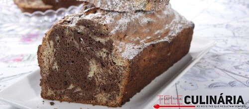 Bolo marmoreado de cacau