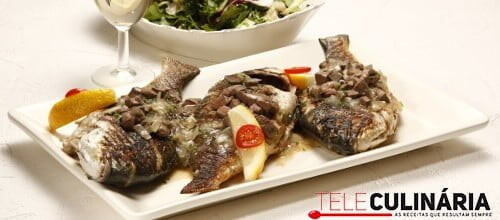 Dourada com ragu de fígado