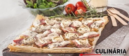 Tarte de filo com queijo chèvre