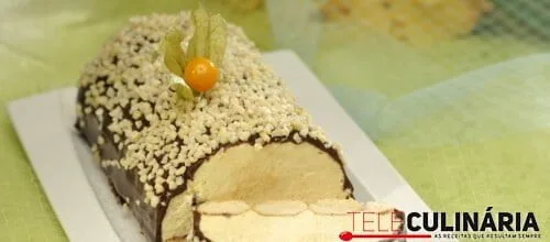 Semifrio de manga com cobertura crocante