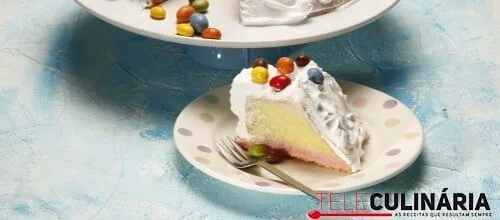 Bolo de anjo colorido