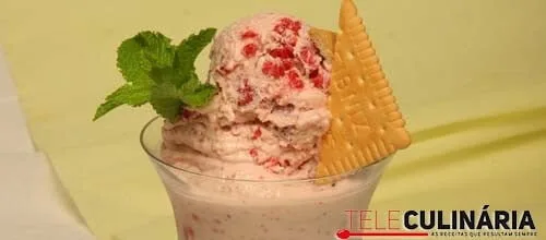 Gelado de framboesas