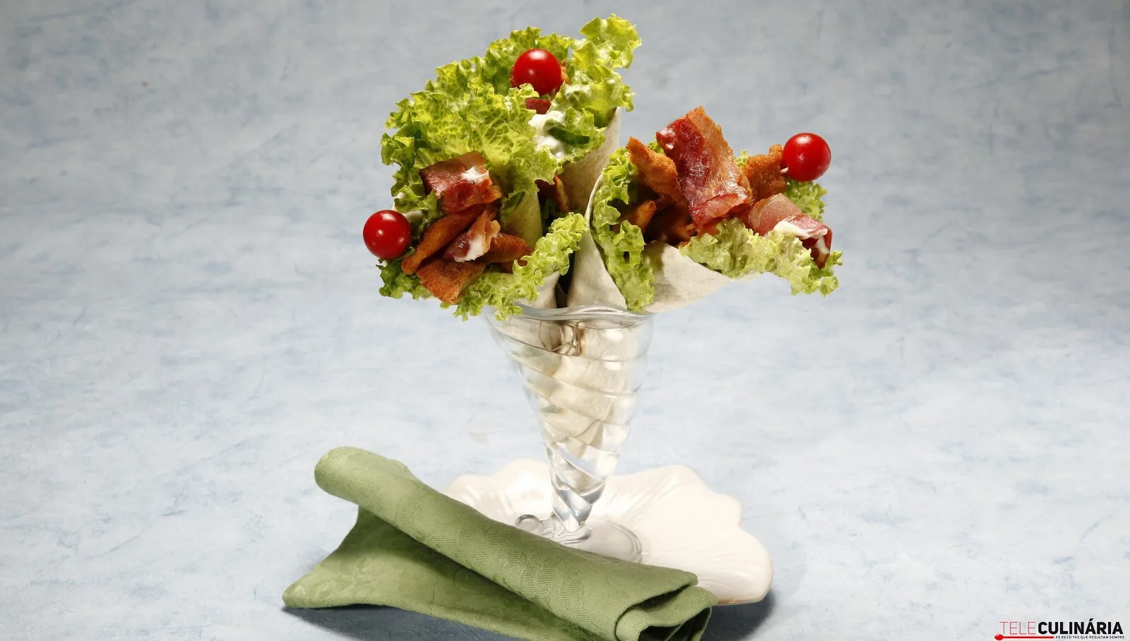 Wraps de frango e bacon