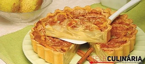 Tarte de peras sem açúcar