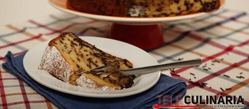 Bolo de iogurte com formigas de chocolate