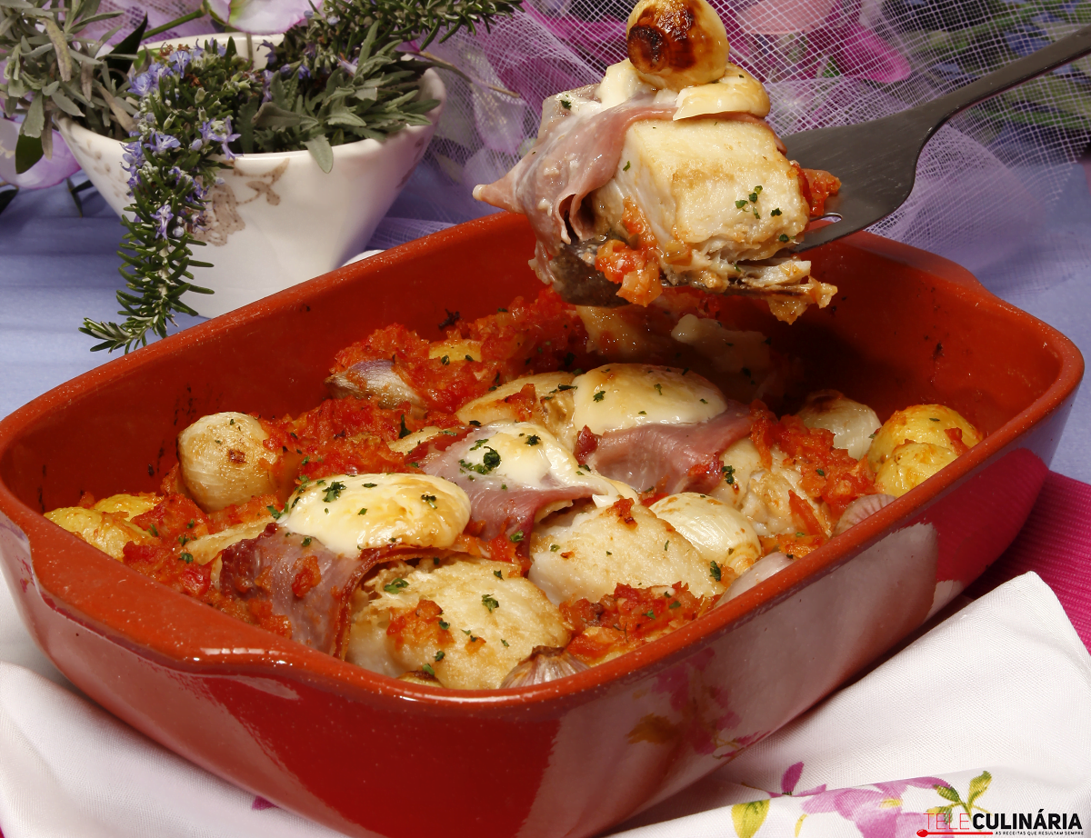 Bacalhau com presunto