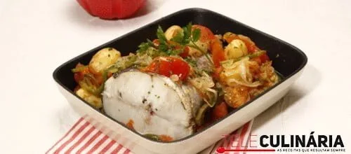 Tronco de pescada à basca