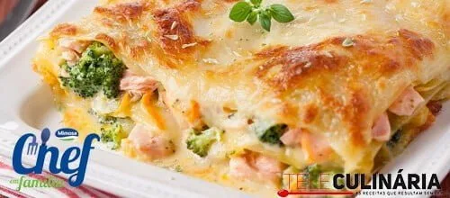 Lasanha de Salmão e Brócolos