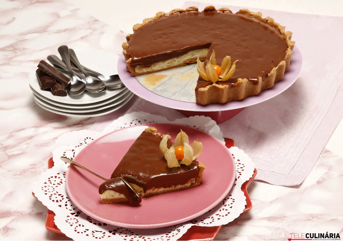 Tarte de dois chocolates