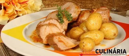 Lombinhos de porco preto no forno