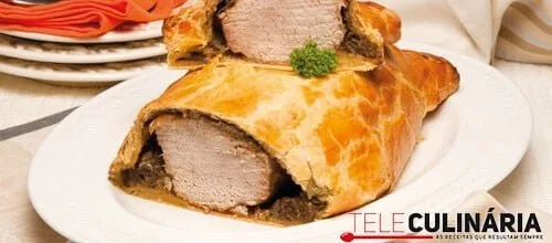 Lombo de porco com massa folhada