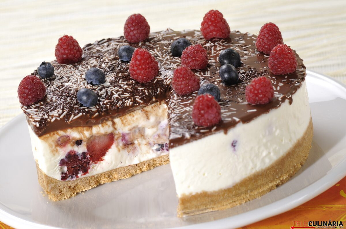 Tentação de chocolate com frutos vermelhos (robot de cozinha)