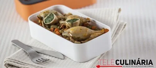 Jardineira de lulas recheadas