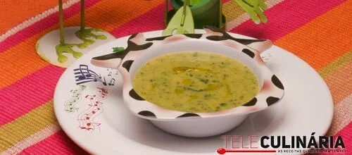 Creme de legumes com linguado e arroz