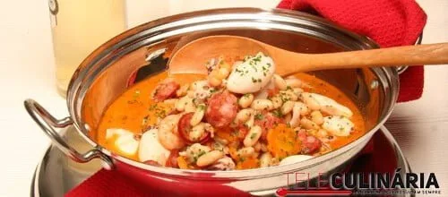 Feijoada de lulas – receita adaptada para robot de cozinha