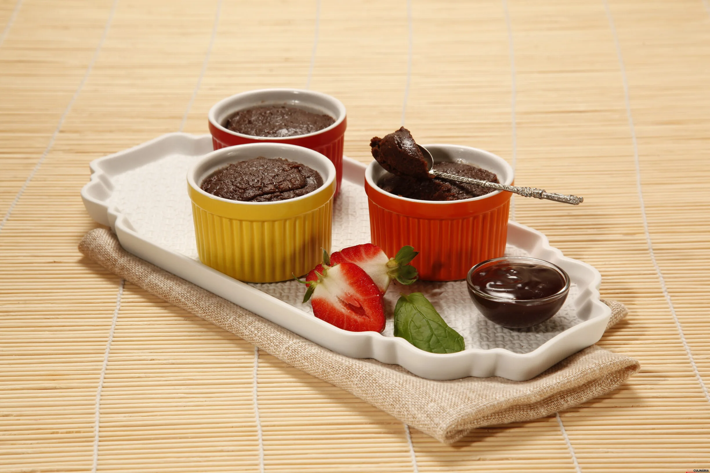 Mini brownies no micro-ondas