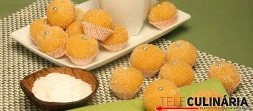 Docinhos de coco com laranja