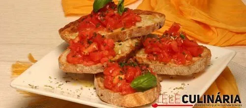 Crostinis de tomate e ervas