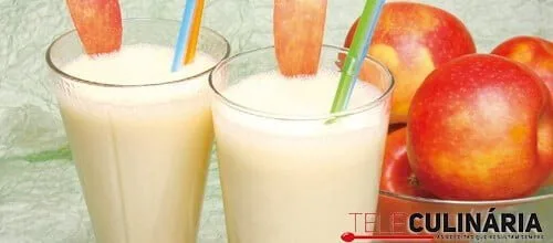 Vitamina de maçã e laranja