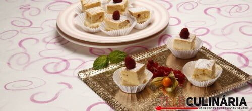 Cubinhos recheados com creme de limão