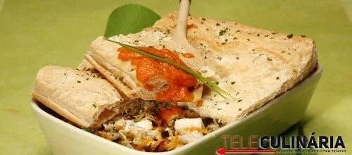 Mil folhas de peixe com legumes