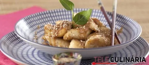 Banana chinesa com caramelo