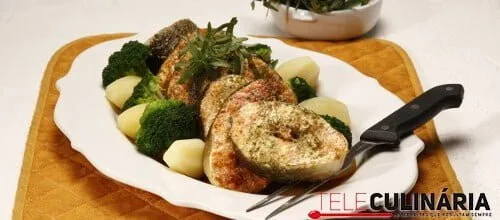 Bacalhau fresco com molho de estragão