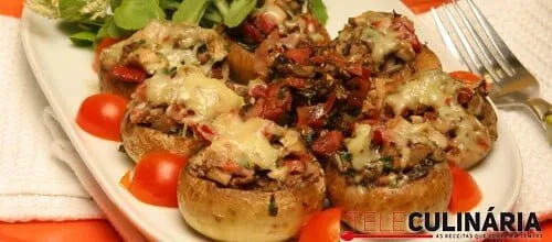Receita fácil de Cogumelos recheados