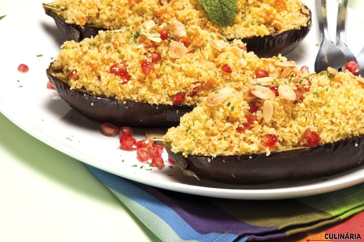 Beringelas assadas no forno