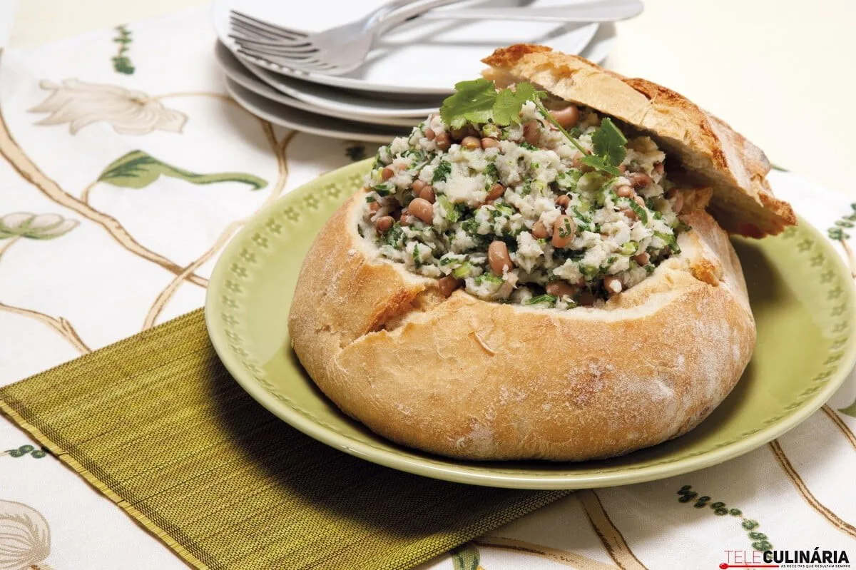 Açorda de peixe com couve