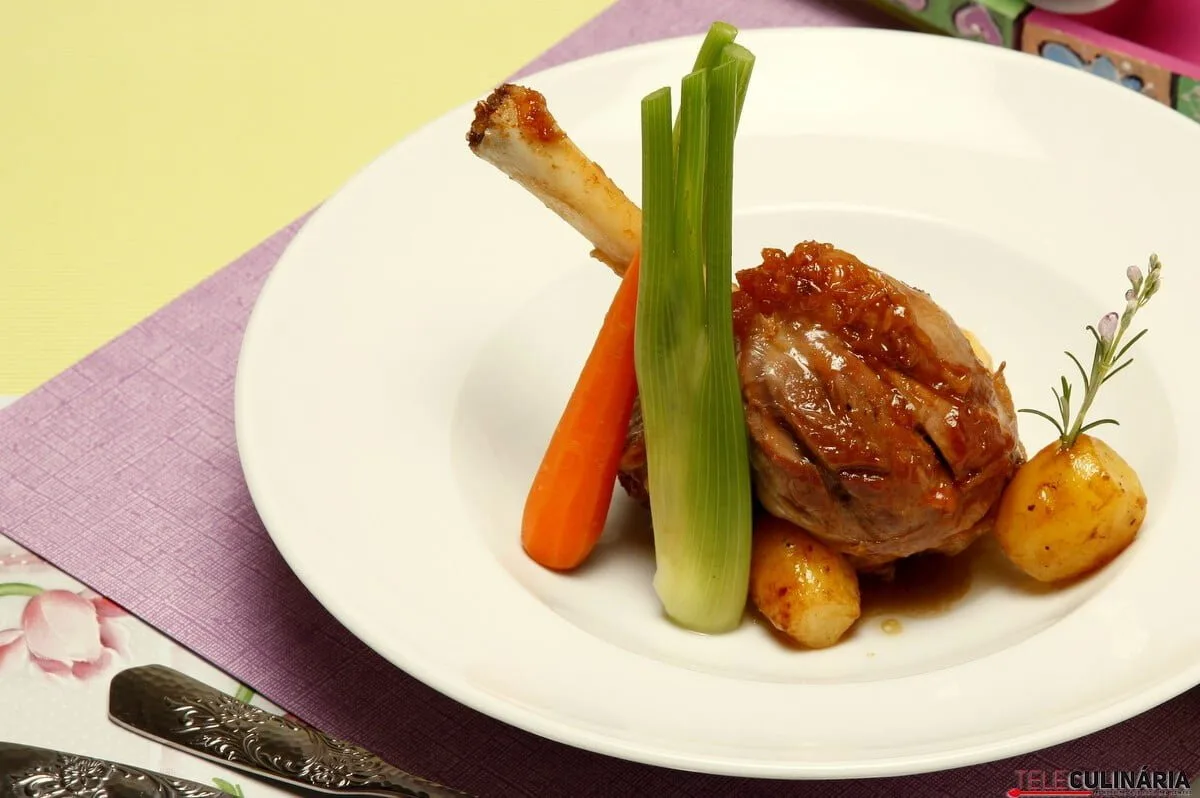 Chambão de cordeiro confitado